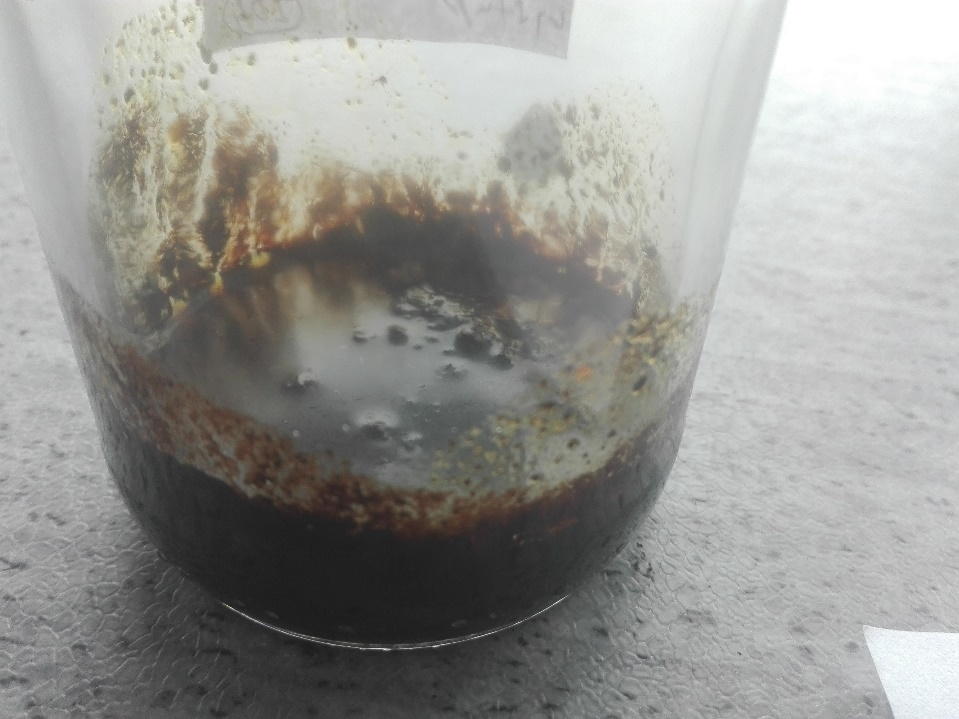 Obr. 3 Pyrolýzní olej po procesu MT